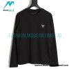 Prada - Long Sleeve T-shirt With Triangular Leather Label 