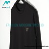 Prada - Long Sleeve T-shirt With Triangular Leather Label 