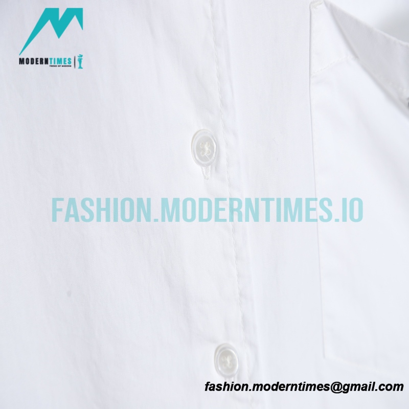 Prada - 23ss Triangle Pocket Poplin Long-sleeved Shirt