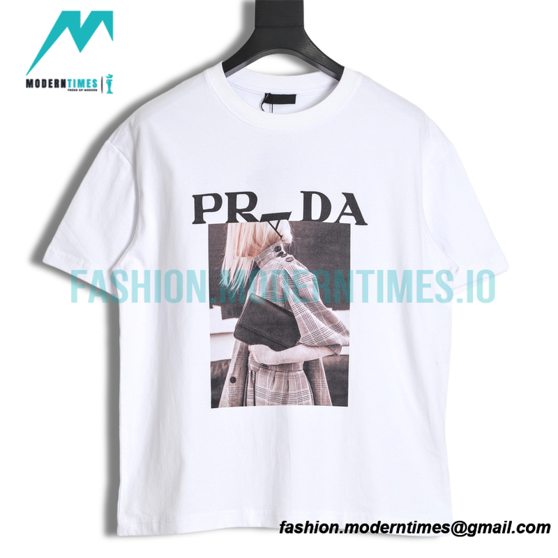 Prada - Poster Figure Print Short Sleeve