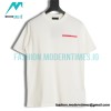 Prada - 23ss Silk Stitching Red Trim Short Sleeve