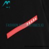 Prada - 23ss Silk Stitching Red Trim Short Sleeve