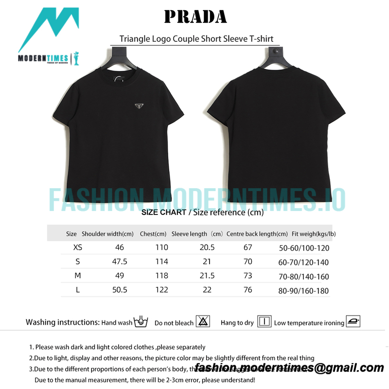 Prada - Triangle Logo Couple Short Sleeve T-shirt