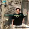 Prada - 23SS Webbed Inverted Triangle Label Short Sleeve T-shirt