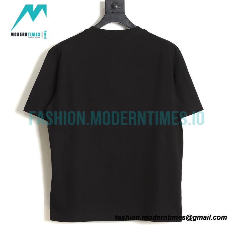 Prada - 23SS Webbed Inverted Triangle Label Short Sleeve T-shirt