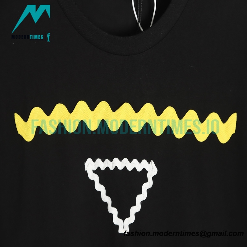 Prada - 23SS Webbed Inverted Triangle Label Short Sleeve T-shirt