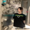 Prada - 23SS Webbed Inverted Triangle Label Short Sleeve T-shirt