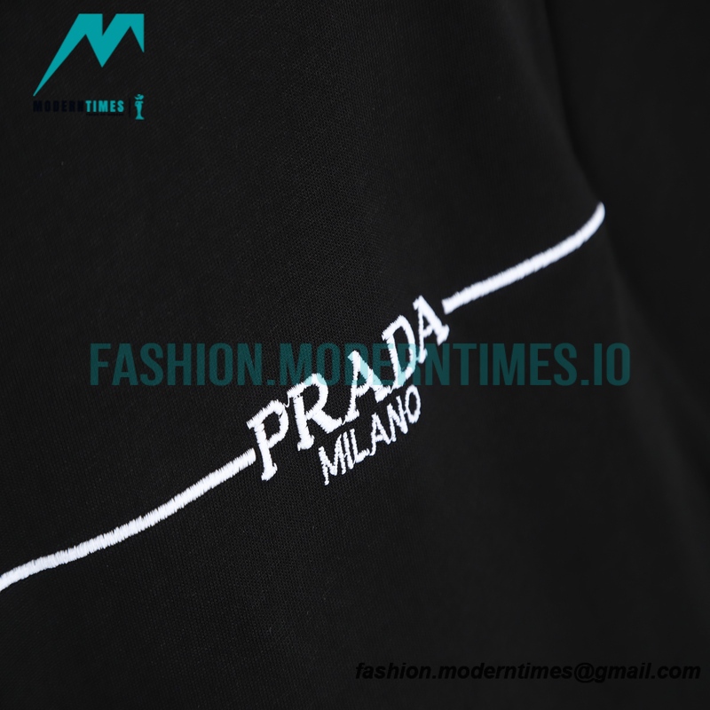 Prada - Small Label Embroidered Short Sleeve T-shirt