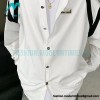 Prada -  Back 1913 Leather Embroidered Letter Long-sleeved Shirt