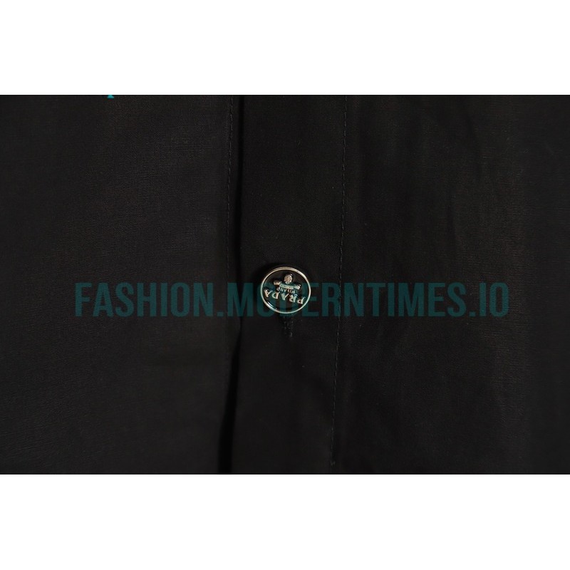 Prada -  Back 1913 Leather Embroidered Letter Long-sleeved Shirt