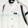 Prada -  Back 1913 Leather Embroidered Letter Long-sleeved Shirt