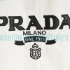 Prada -  Back 1913 Leather Embroidered Letter Long-sleeved Shirt