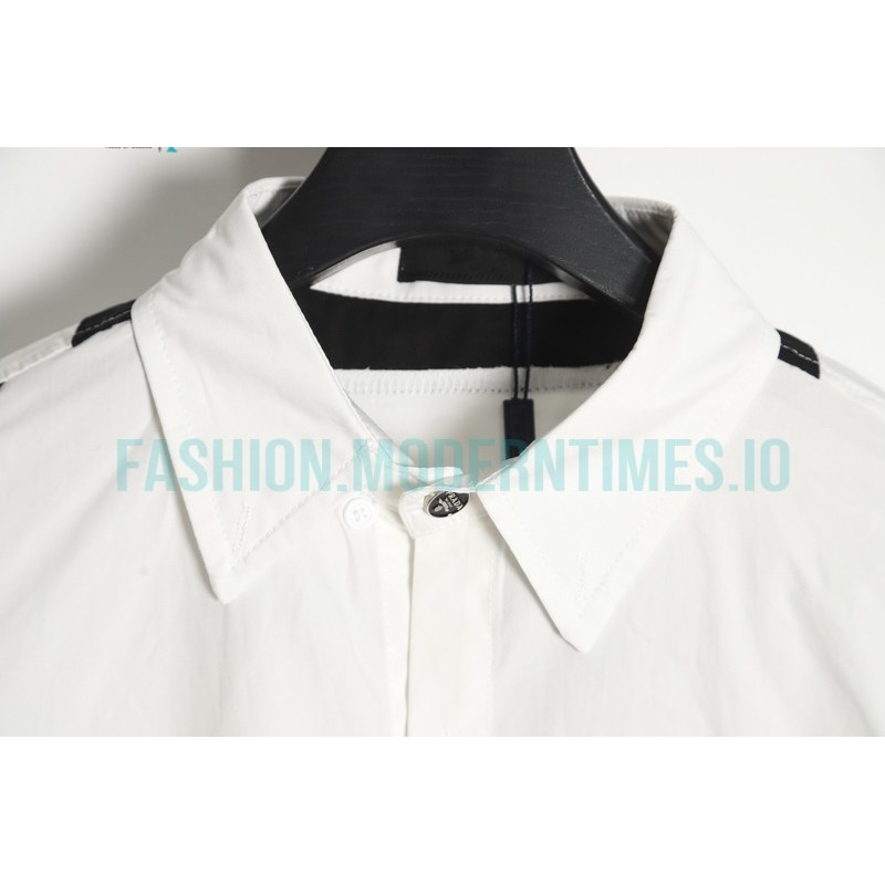 Prada -  Back 1913 Leather Embroidered Letter Long-sleeved Shirt