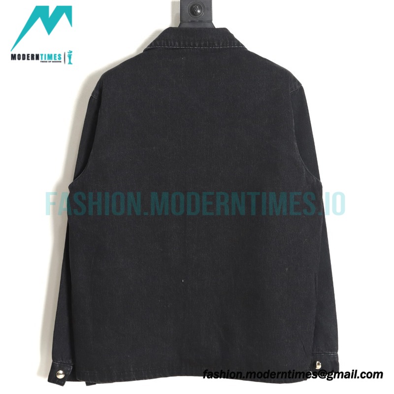 Prada - Washed Triangle Label Denim Shirt