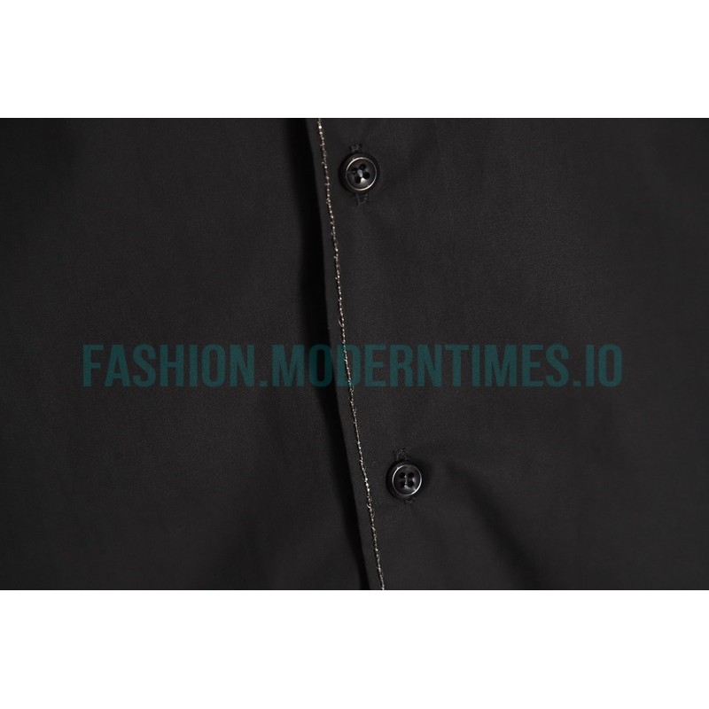 Prada - 23SS Silver Border Beaded Long Seeve Shirt