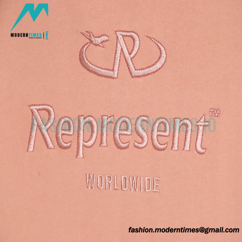 Represent - 23FW Washed Embroidered Tri-color Letter Hoodie