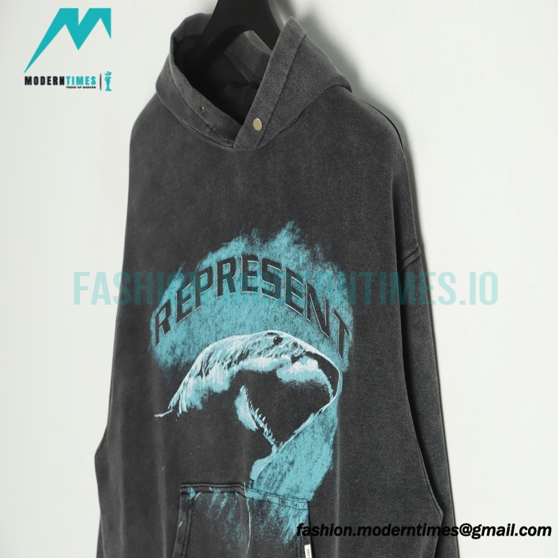 Represent - 23FW Blue Shark Hoodie