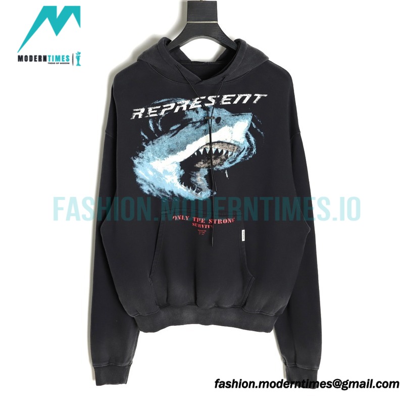  Represent - 23FW Blue Shark Hoodie