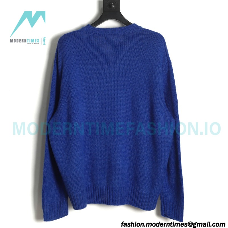 Represent - 22FW Solid Color Mohair Crew Neck Sweater