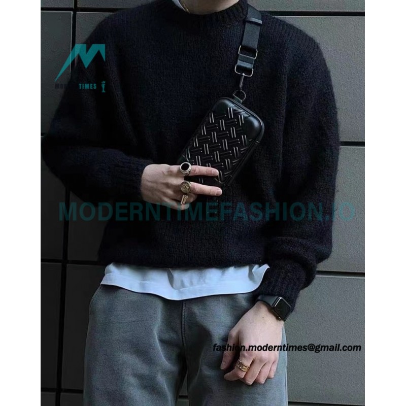 Represent - 22FW Solid Color Mohair Crew Neck Sweater