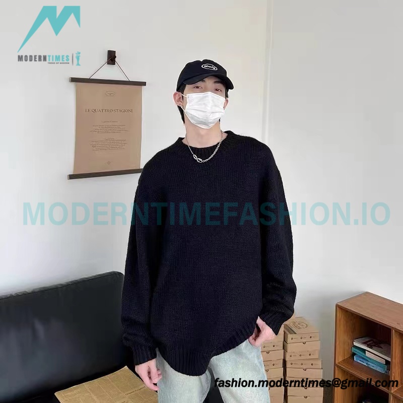 Represent - 22FW Solid Color Mohair Crew Neck Sweater