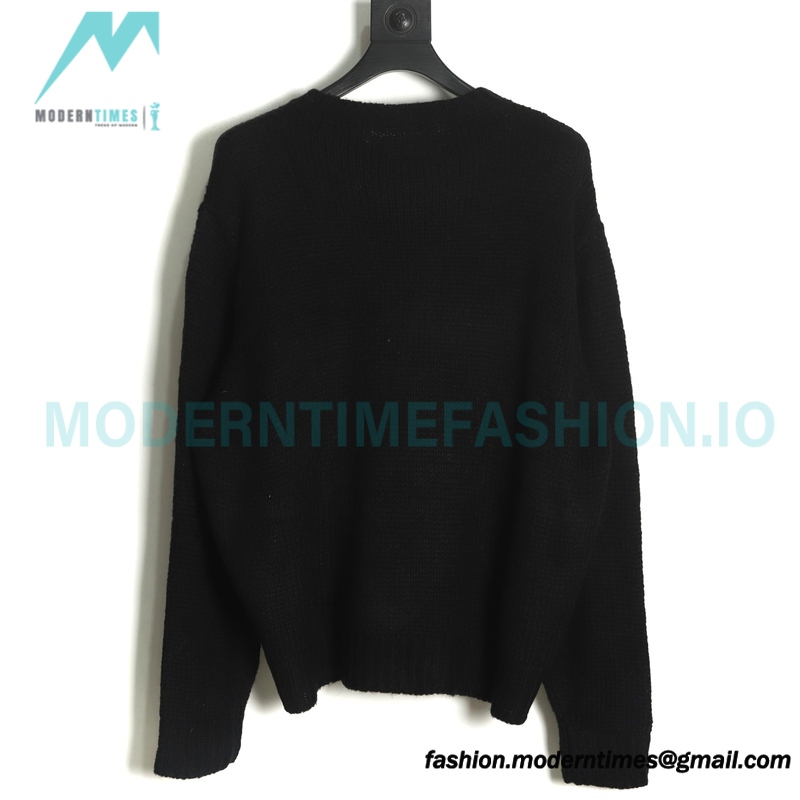 Represent - 22FW Solid Color Mohair Crew Neck Sweater