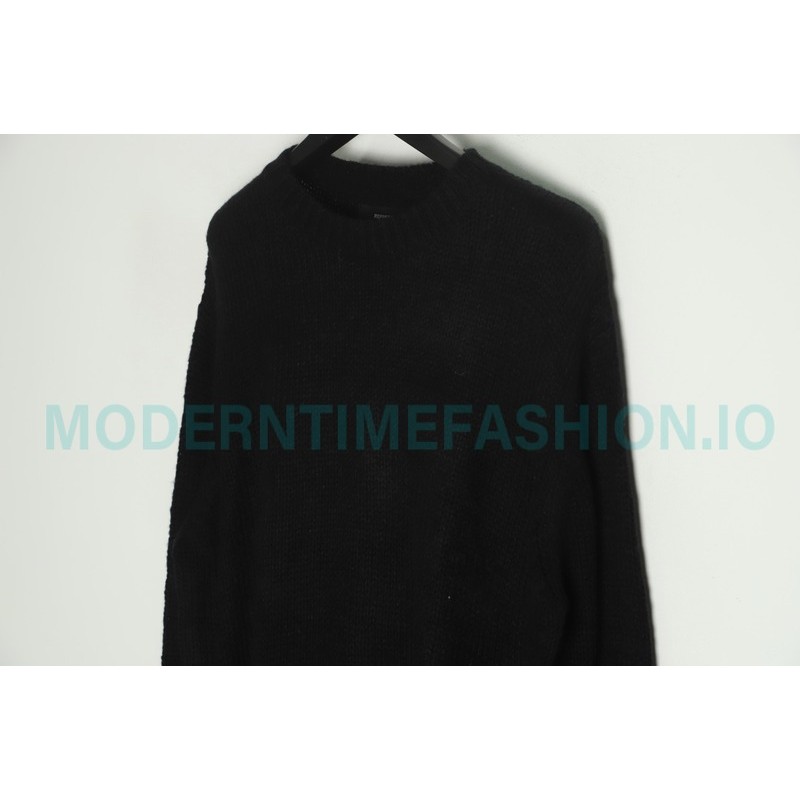Represent - 22FW Solid Color Mohair Crew Neck Sweater