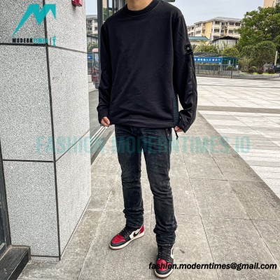 Stone Island - 22SS Shadow Series spliced Deconstructed Crew-neck Hoodie