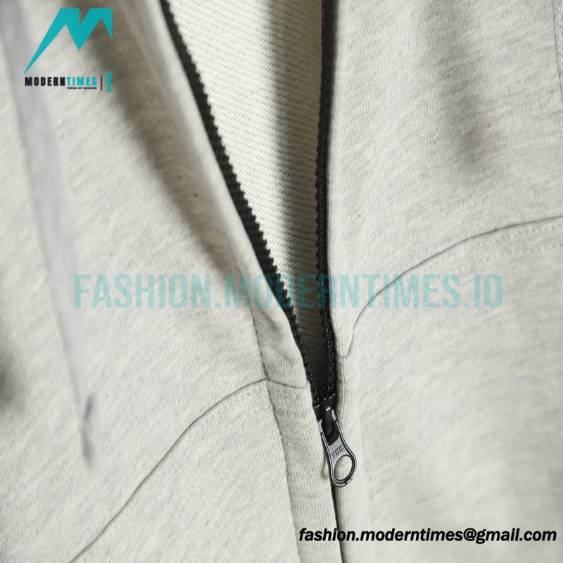 Stone Island - Classic Solid Color Logo Zipper Hoodie