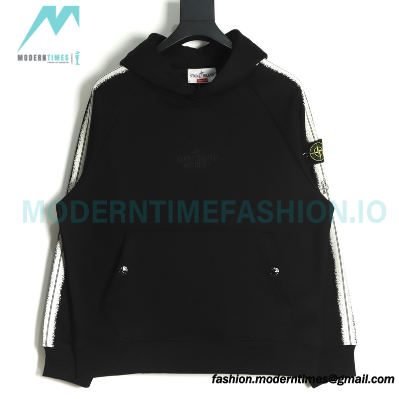 Supreme SS22 Week12 - Stone Island Side Print Hoodie With Fleece