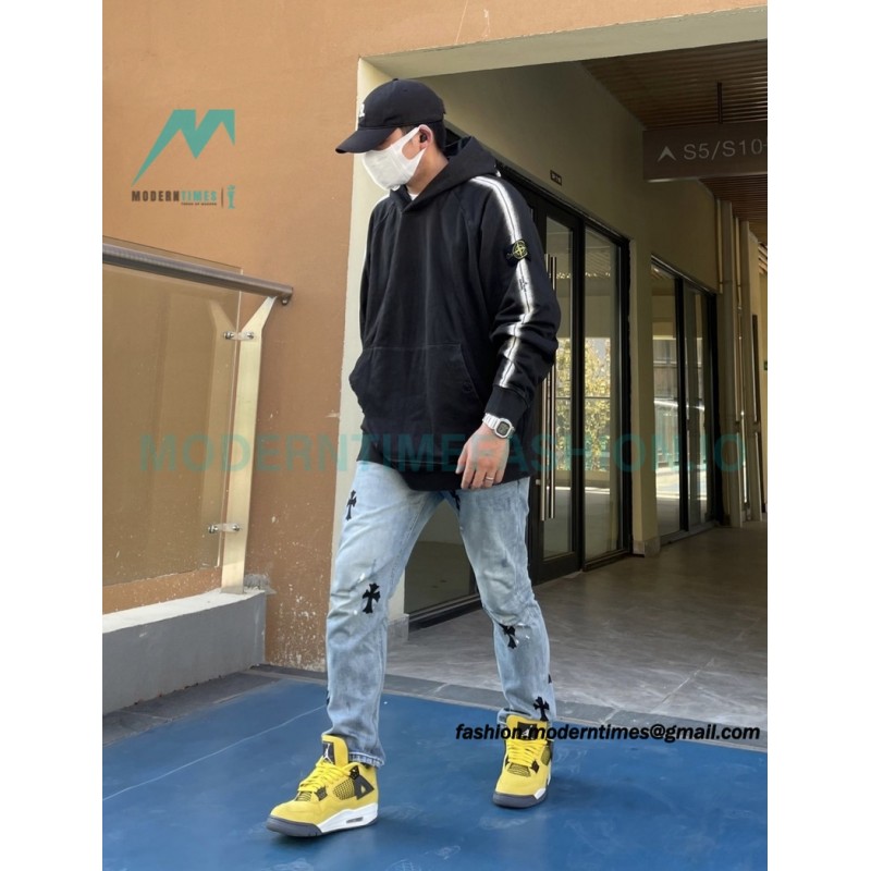 Supreme SS22 Week12 - Stone Island Side Print Hoodie With Fleece