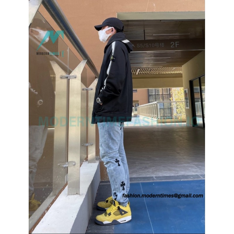 Supreme SS22 Week12 - Stone Island Side Print Hoodie With Fleece