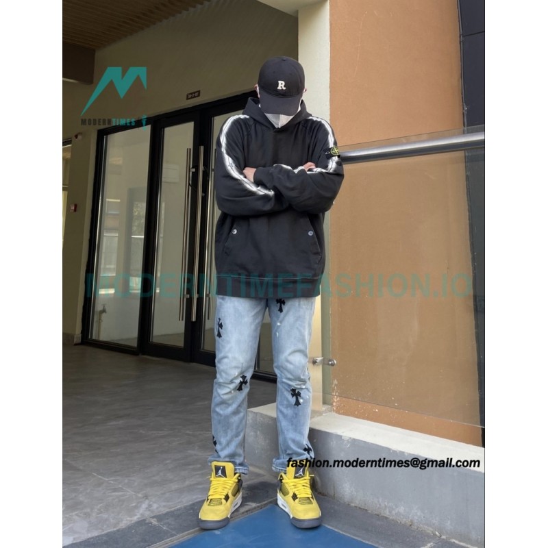 Supreme SS22 Week12 - Stone Island Side Print Hoodie With Fleece