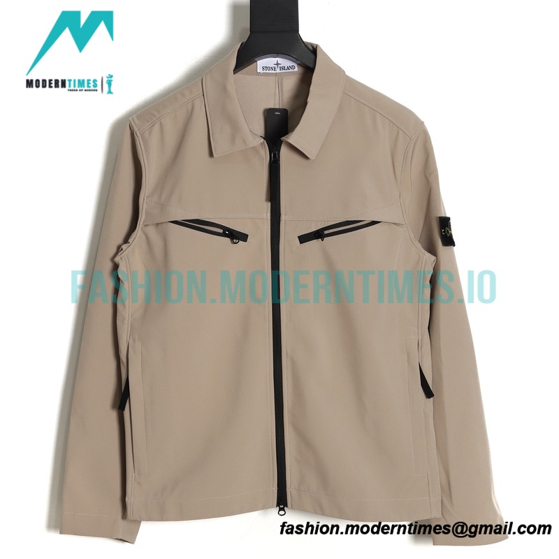 Stone Island - 23SS Solid Color Soft Shell Shirt Jacket