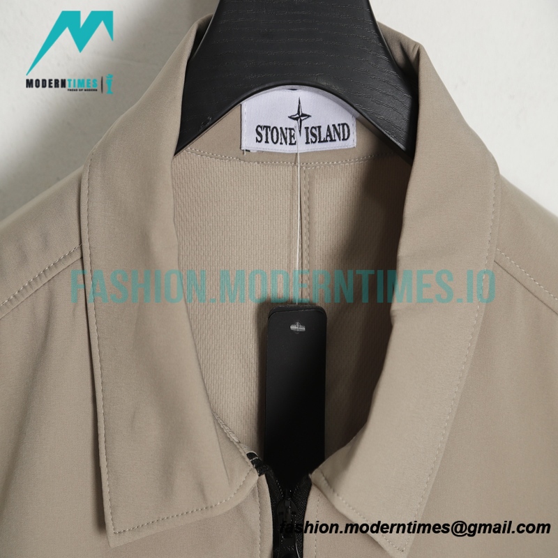 Stone Island - 23SS Solid Color Soft Shell Shirt Jacket
