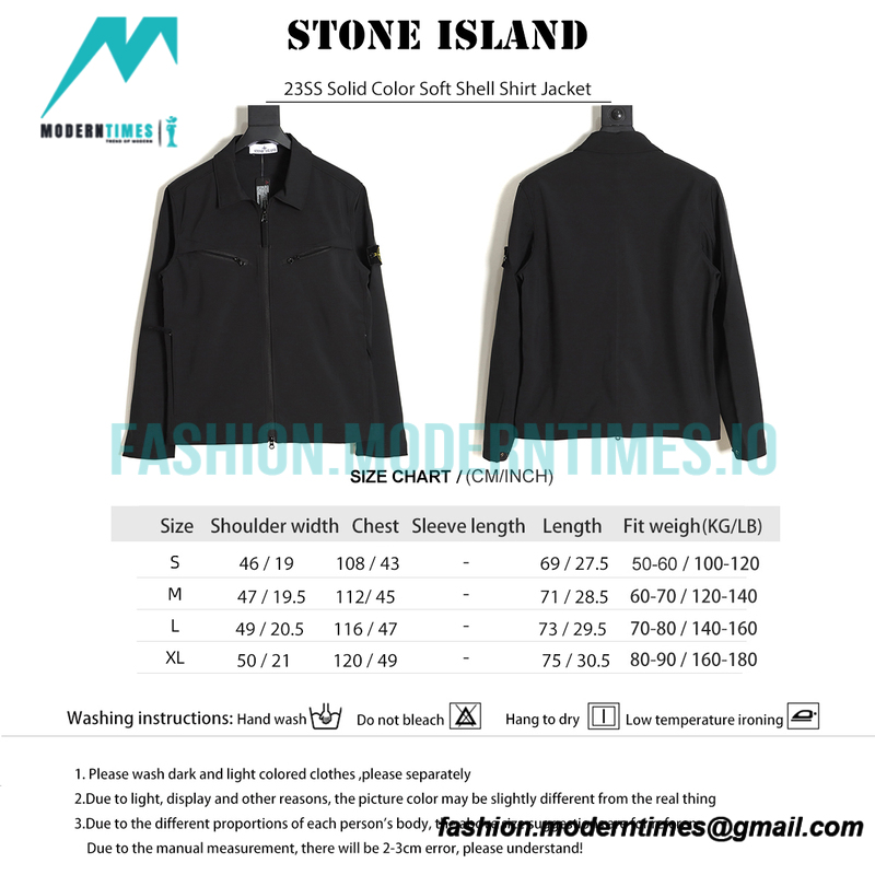 Stone Island - 23SS Solid Color Soft Shell Shirt Jacket