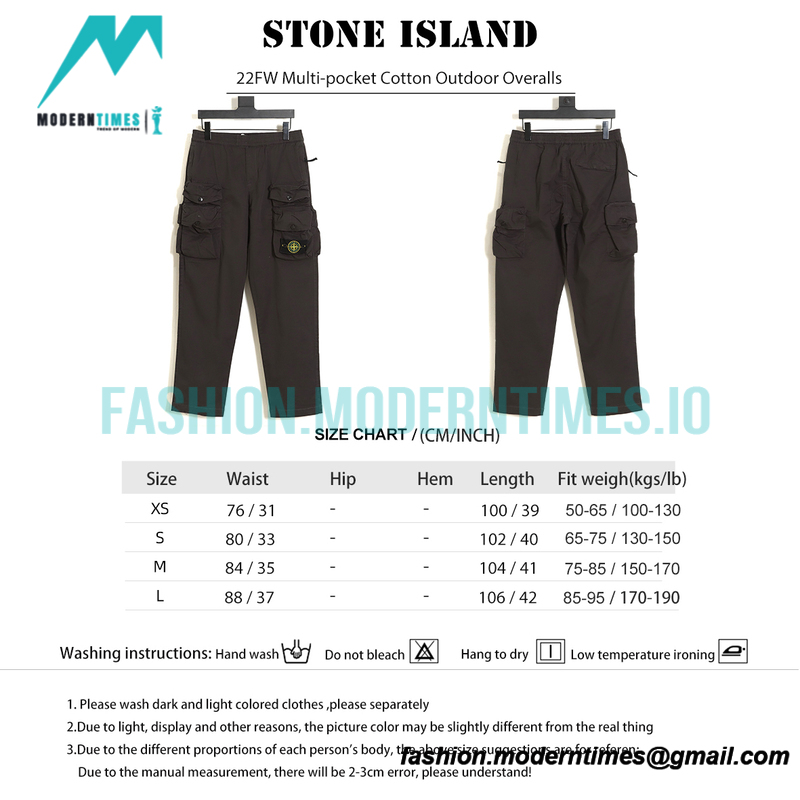 Stone Island - 22FW Multi-pocket Cotton Outdoor Overalls