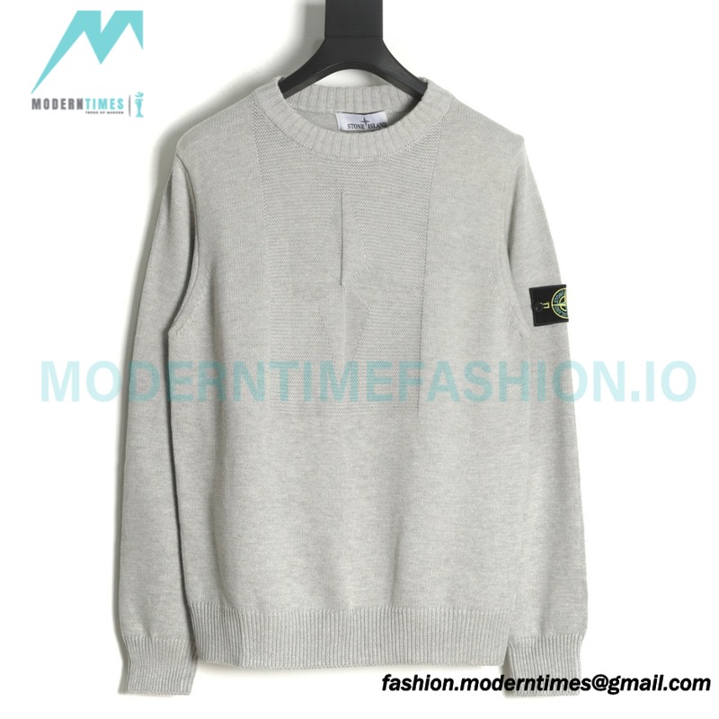 Stone Island - Jacquard Wool Blend Knit Sweater