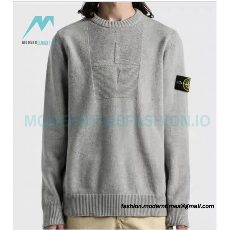 Stone Island - Jacquard Wool Blend Knit Sweater