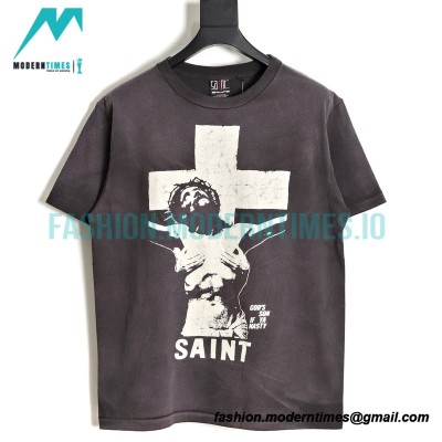 Saint Michael - Big Cross Jesus Print Short-sleeved T-shirt
