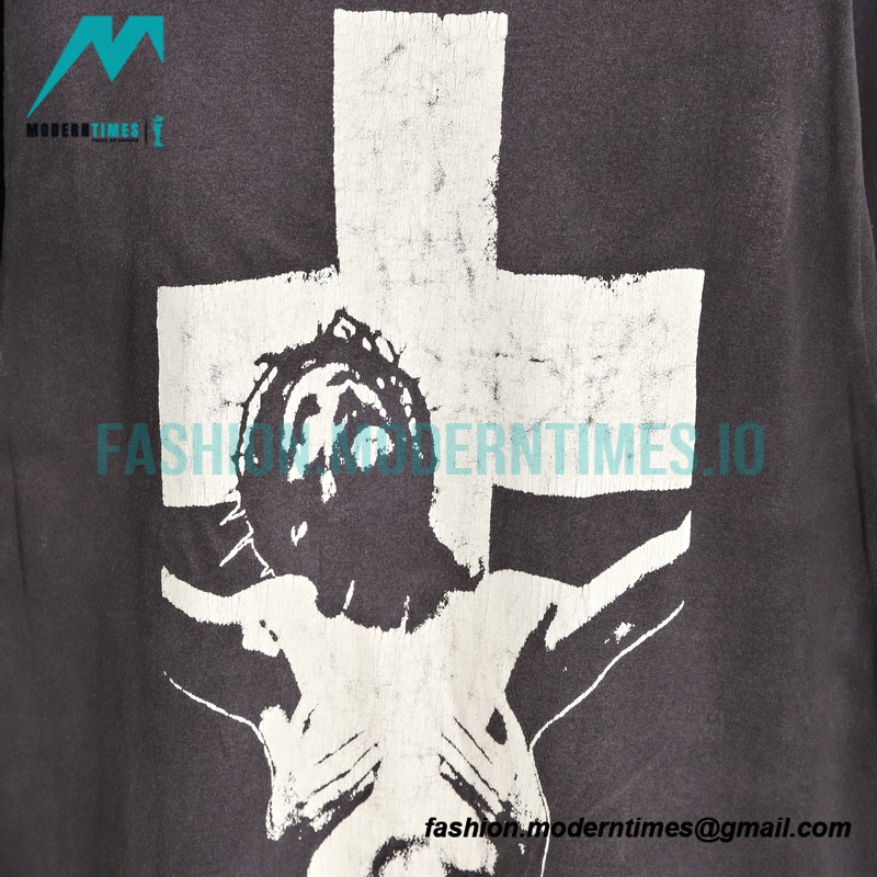 Saint Michael - Big Cross Jesus Print Short-sleeved T-shirt