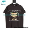 Saint Michael - Black Three-faced Man Made Old Printed Short-sleeved T-shirt