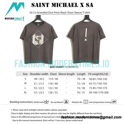  Saint Michael - White Ghost Pentacle Short-sleeved T-shirt