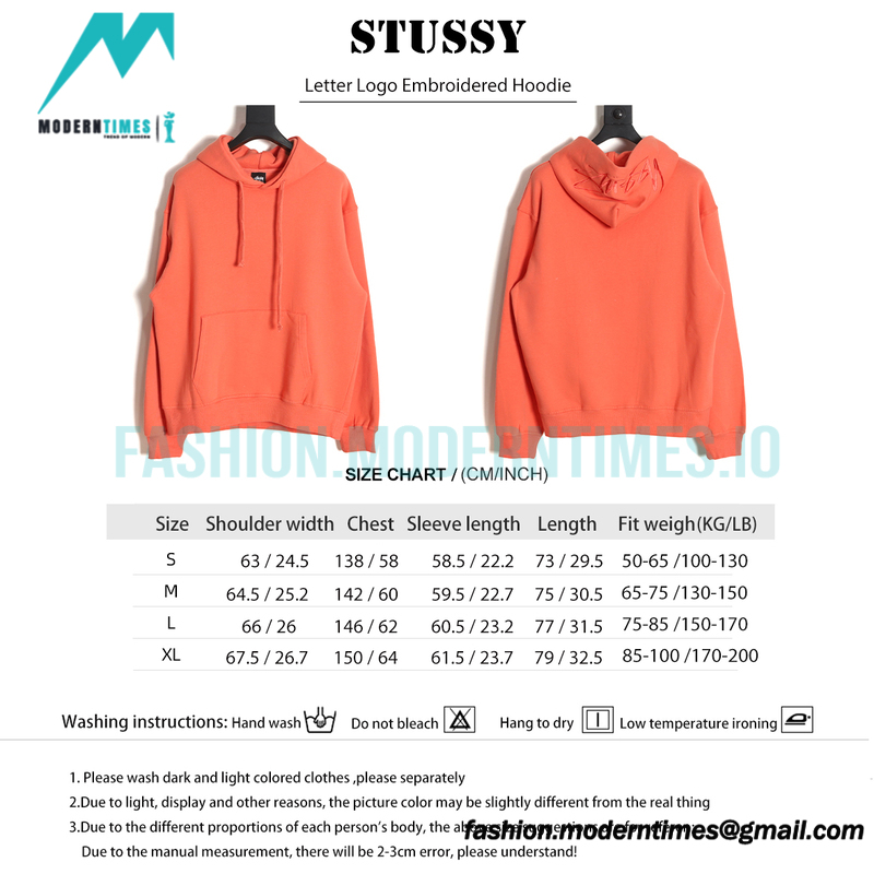 Stussy - Letter Logo Embroidered Hoodie