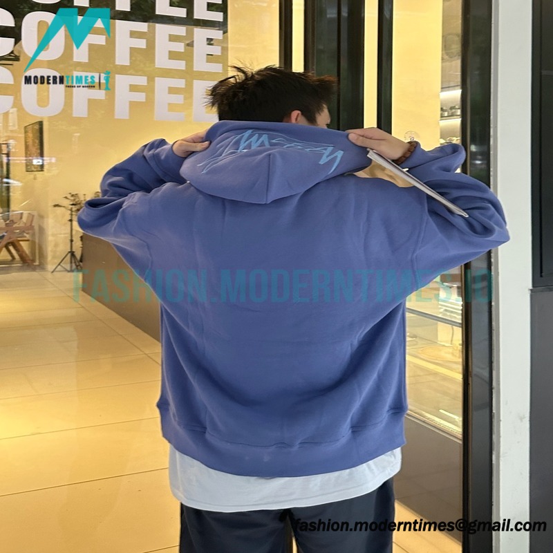 Stussy - Letter Logo Embroidered Hoodie