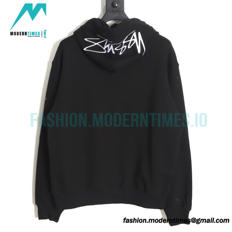Stussy - Letter Logo Embroidered Hoodie