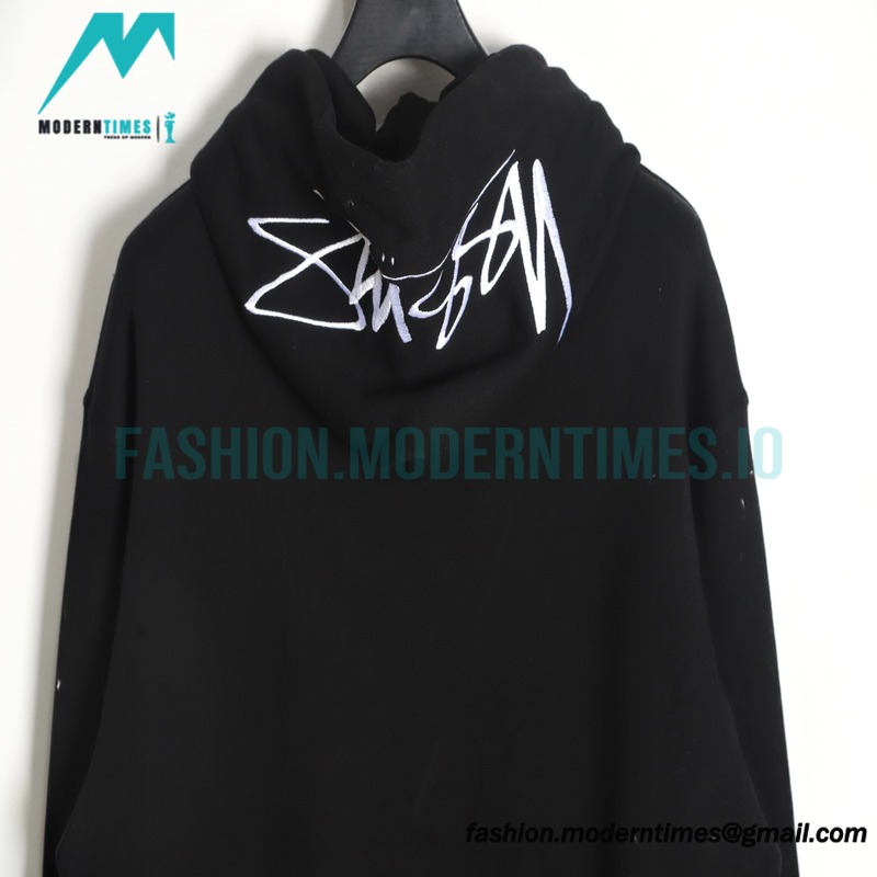 Stussy - Letter Logo Embroidered Hoodie