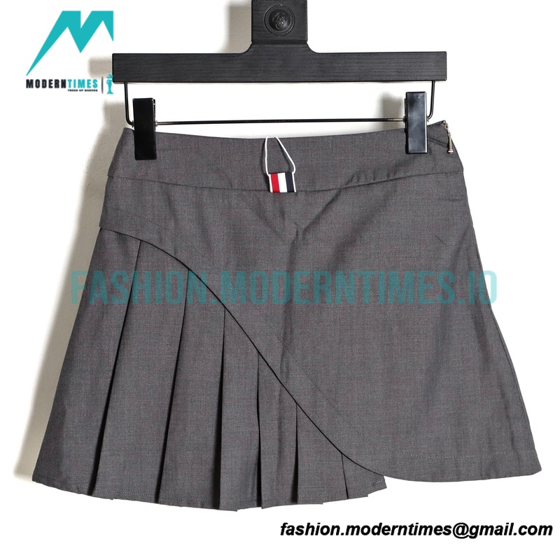  Thom Browne - 23SS Irregular Webbed Pleated Skirt