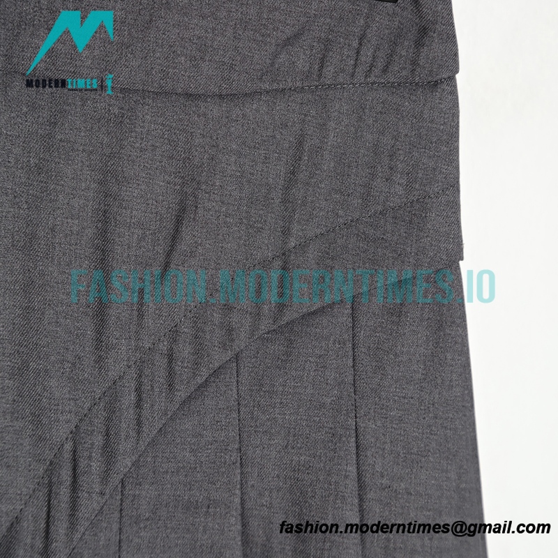  Thom Browne - 23SS Irregular Webbed Pleated Skirt