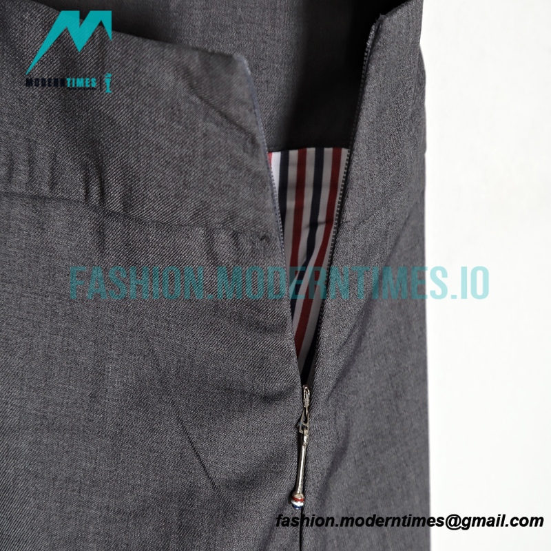  Thom Browne - 23SS Irregular Webbed Pleated Skirt